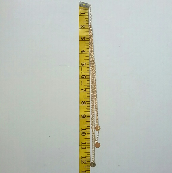 Gold Three Layer Disc Necklace - Picture 8 of 8